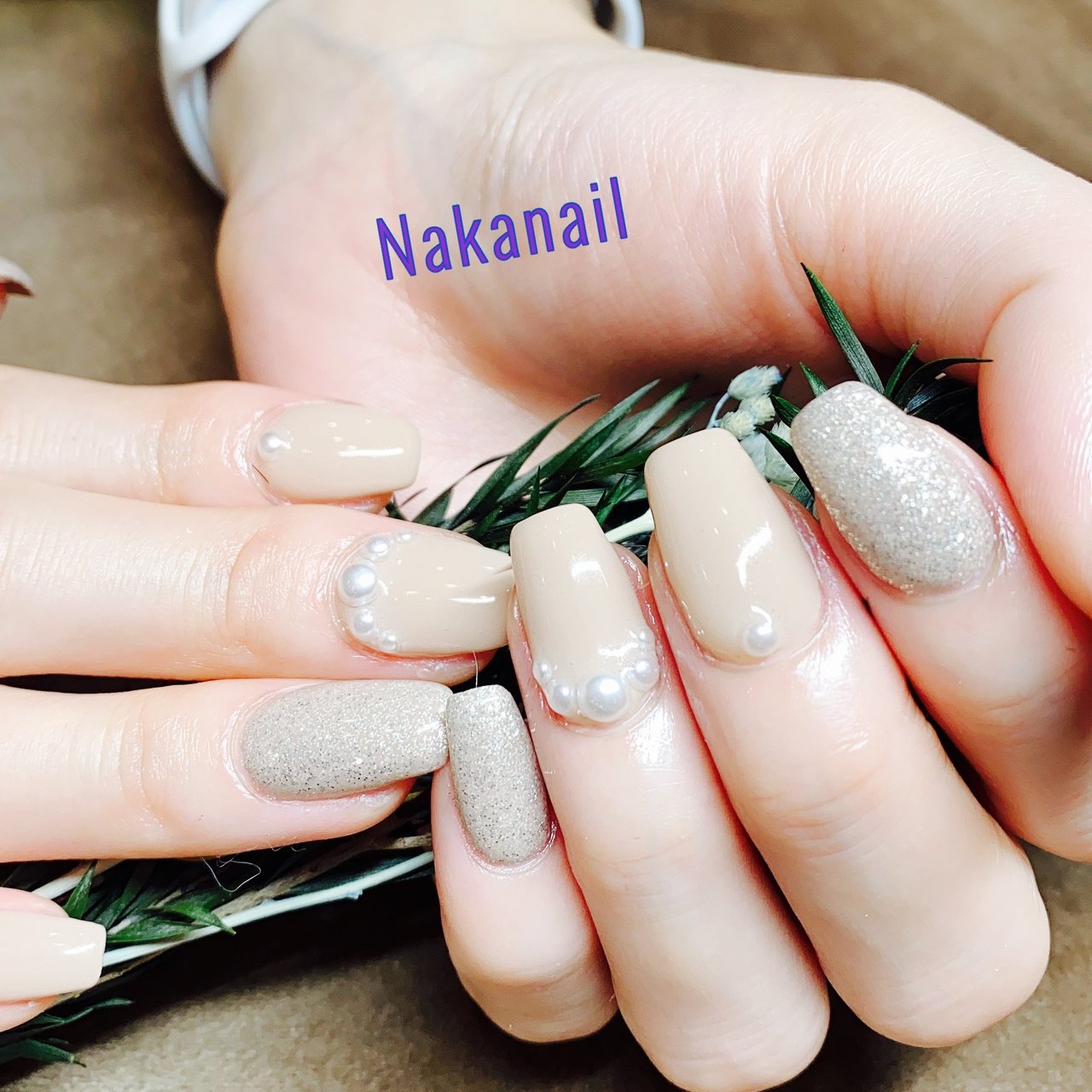 オールシーズン ハンド シンプル ラメ ワンカラー Nakanailのネイルデザイン No ネイルブック