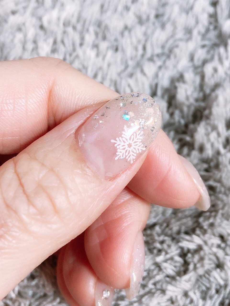 冬 ハンド シンプル ビジュー ホログラム Rabikanのネイルデザイン No ネイルブック