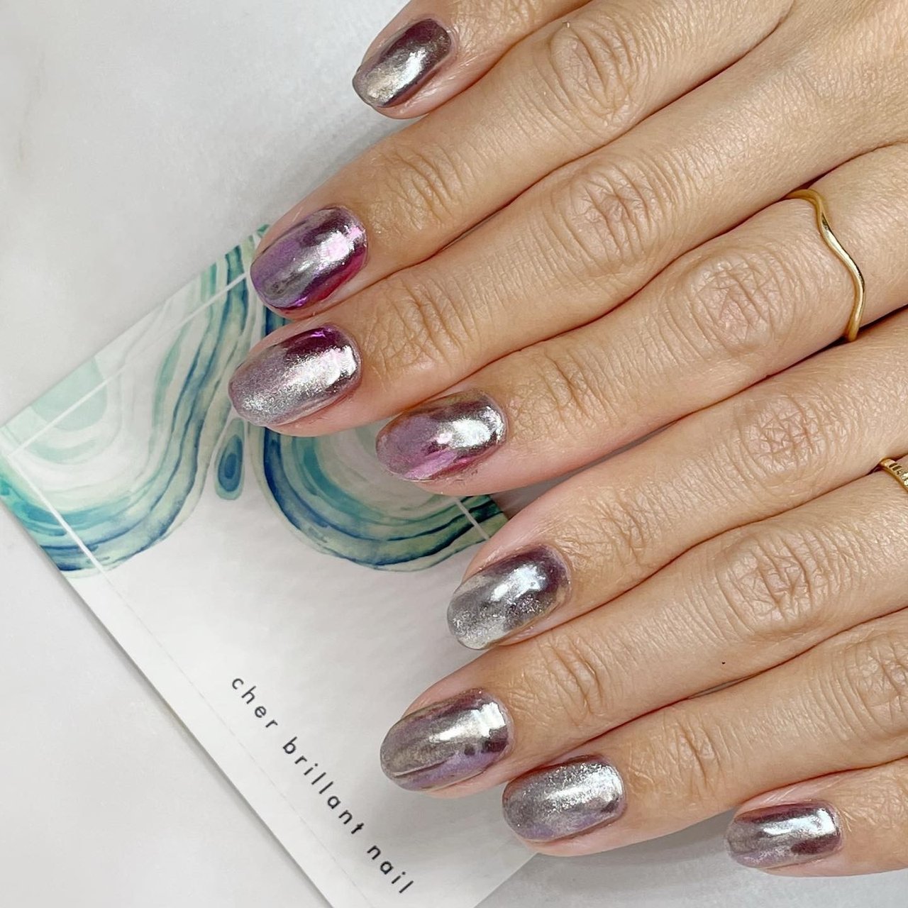 ハンド マグネット ミラー ジェルネイル お客様 浦安ネイルサロン Cb Nailのネイルデザイン No ネイルブック