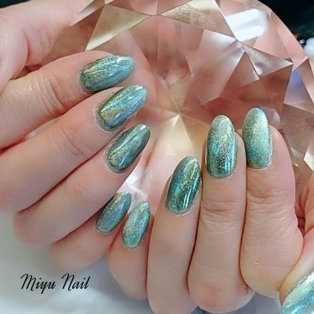 オールシーズン ハンド ラメ ワンカラー ユニコーン Miyu Nailのネイルデザイン No ネイルブック