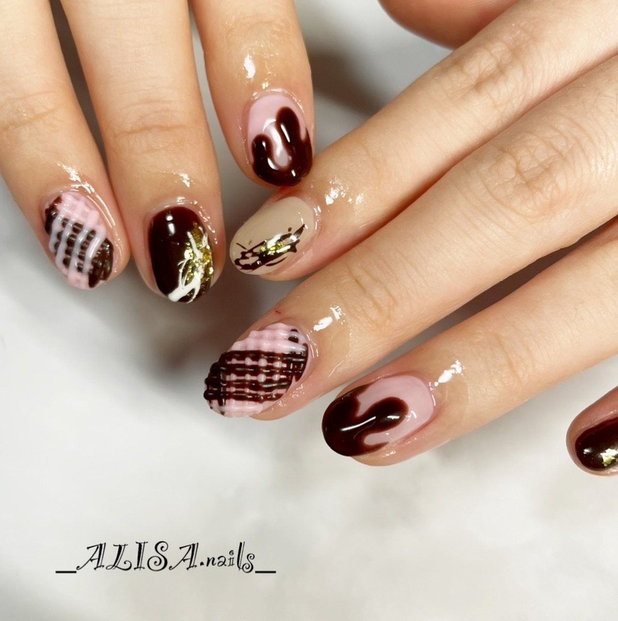 バレンタイン ハンド スイーツ フルーツ ピンク Alisaのネイルデザイン No ネイルブック