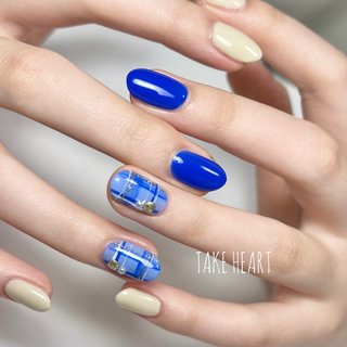 タータンチェックのネイルデザイン ネイルブック