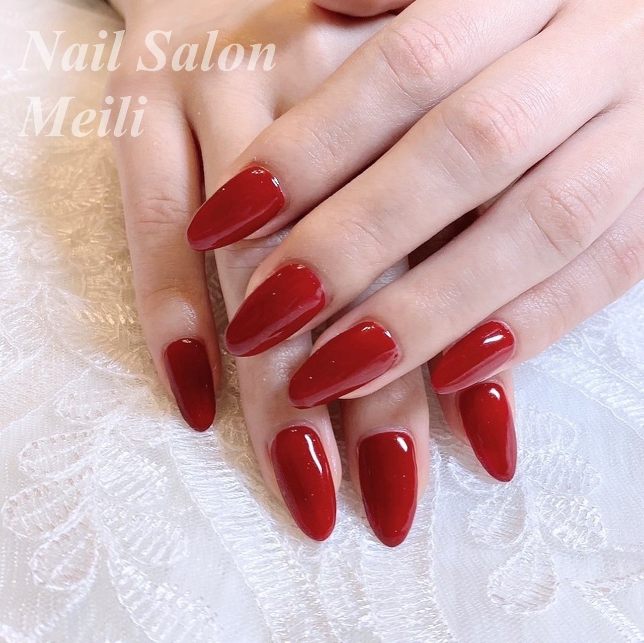 オールシーズン ハンド ワンカラー ミディアム レッド Nail Salon Meili 埼玉日進のネイルデザイン No ネイル ブック