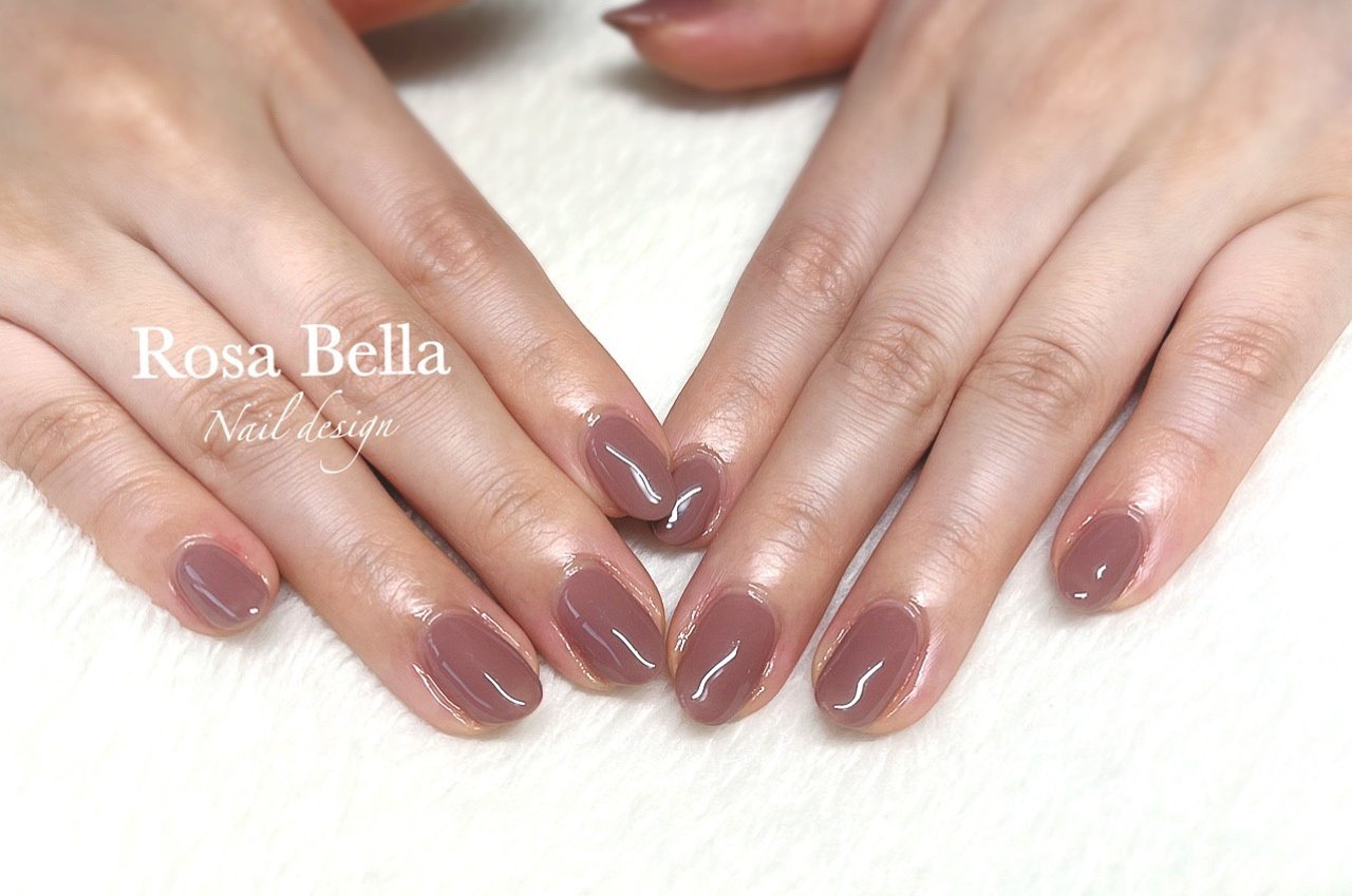 ハンド シンプル ワンカラー ブラウン グレージュ Chiharuのネイルデザイン No ネイルブック