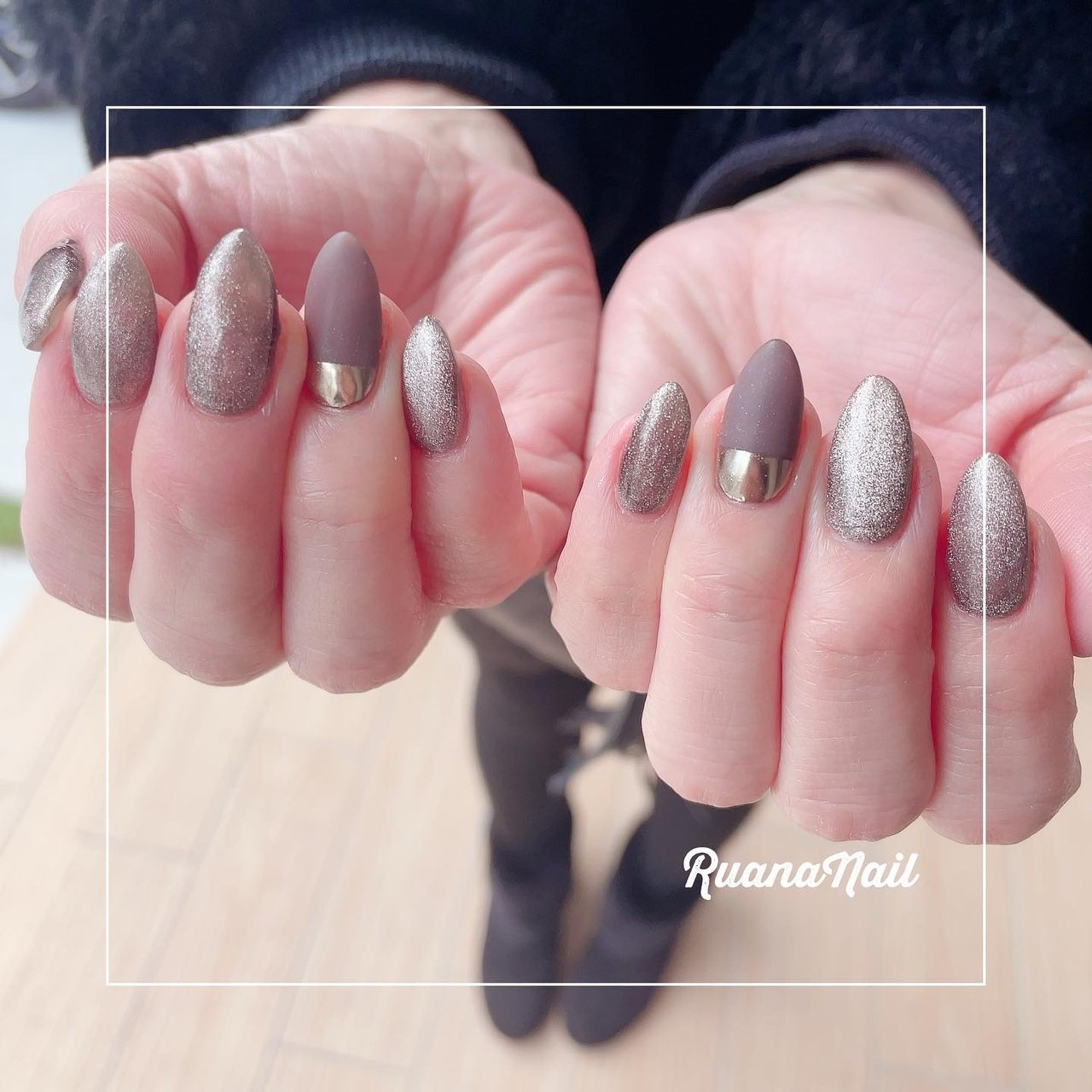 冬 オールシーズン バレンタイン オフィス ハンド Ruananail ルアナネイルのネイルデザイン No ネイルブック