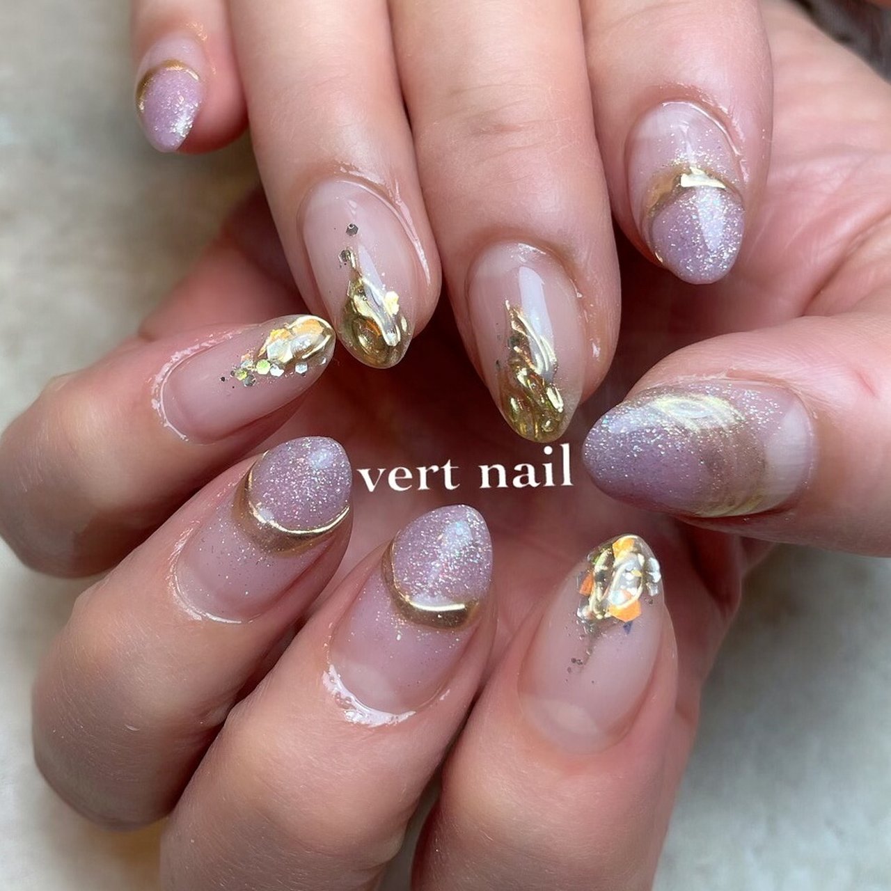 オールシーズン パーティー デート 女子会 ハンド Vert Nailのネイルデザイン No ネイルブック