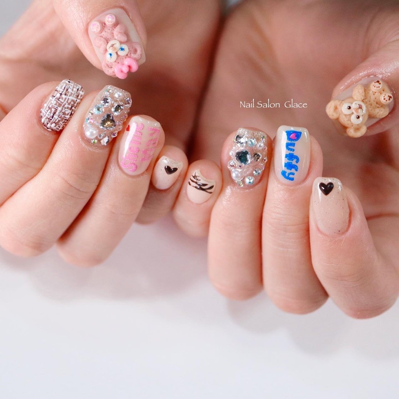 春/冬/旅行/ビジュー/イニシャル - Nail_Salon_Glaceのネイルデザイン
