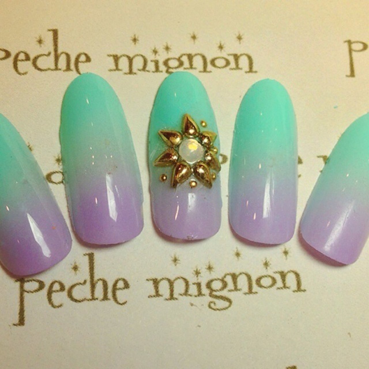 夏 ハンド グラデーション グリーン ネイルチップ Eriのネイルデザイン No ネイルブック