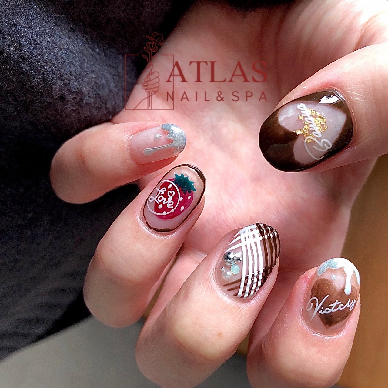 冬 バレンタイン パーティー 女子会 ハンド Nail Spa Atlas アトラス のネイルデザイン No ネイルブック