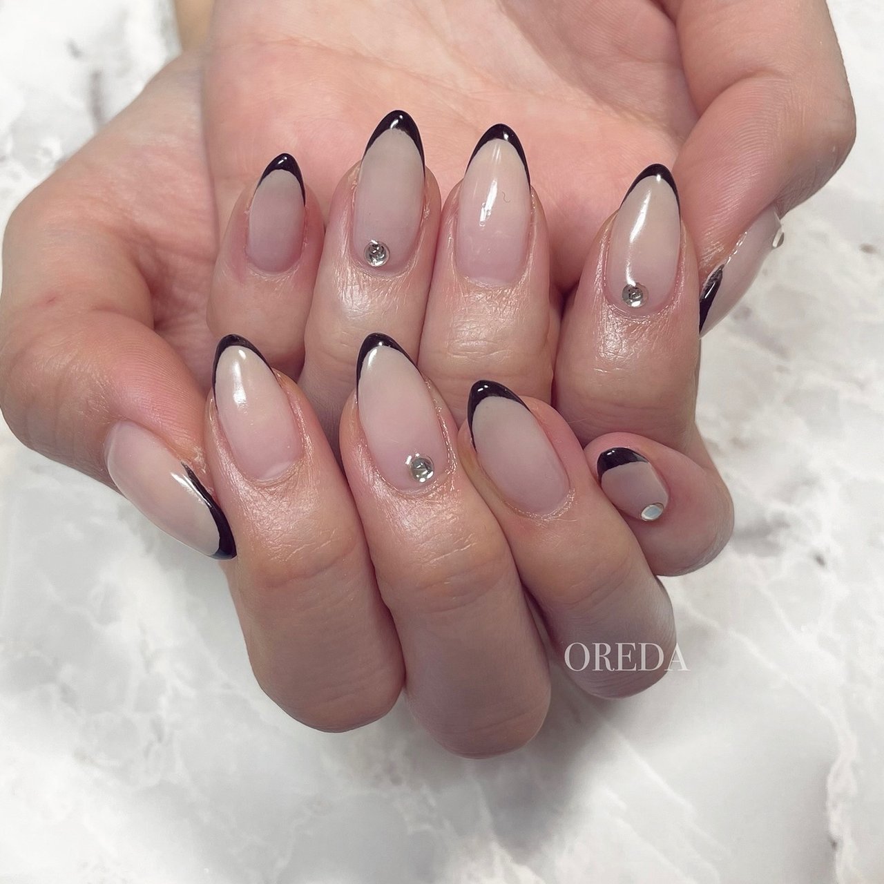 冬/オールシーズン/ハンド/シンプル/フレンチ - oreda_nailsalonの 