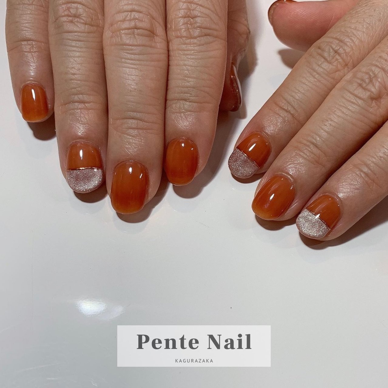 秋 冬 オフィス 女子会 ハンド Pente Nailのネイルデザイン No ネイルブック