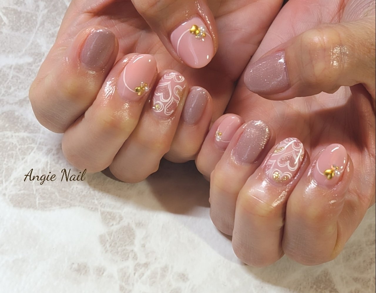 春 オールシーズン バレンタイン オフィス ハンド Angienailのネイルデザイン No ネイルブック