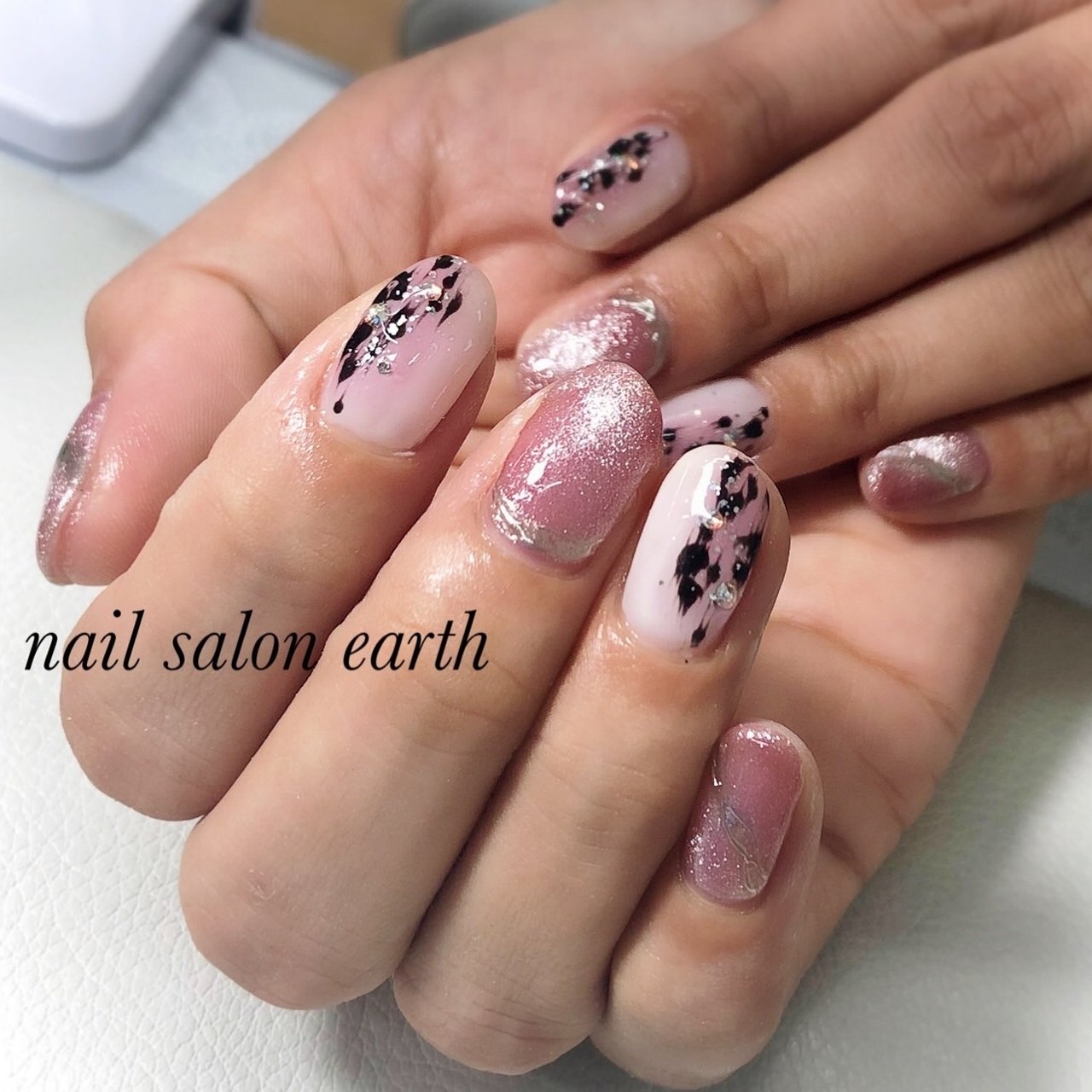 秋 冬 ハンド アニマル柄 ギャラクシー Nailsalon Earthのネイルデザイン No ネイルブック
