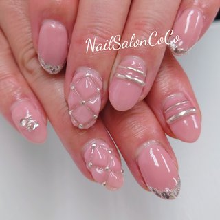 ヌーディーピンクのネイルデザイン ネイルブック