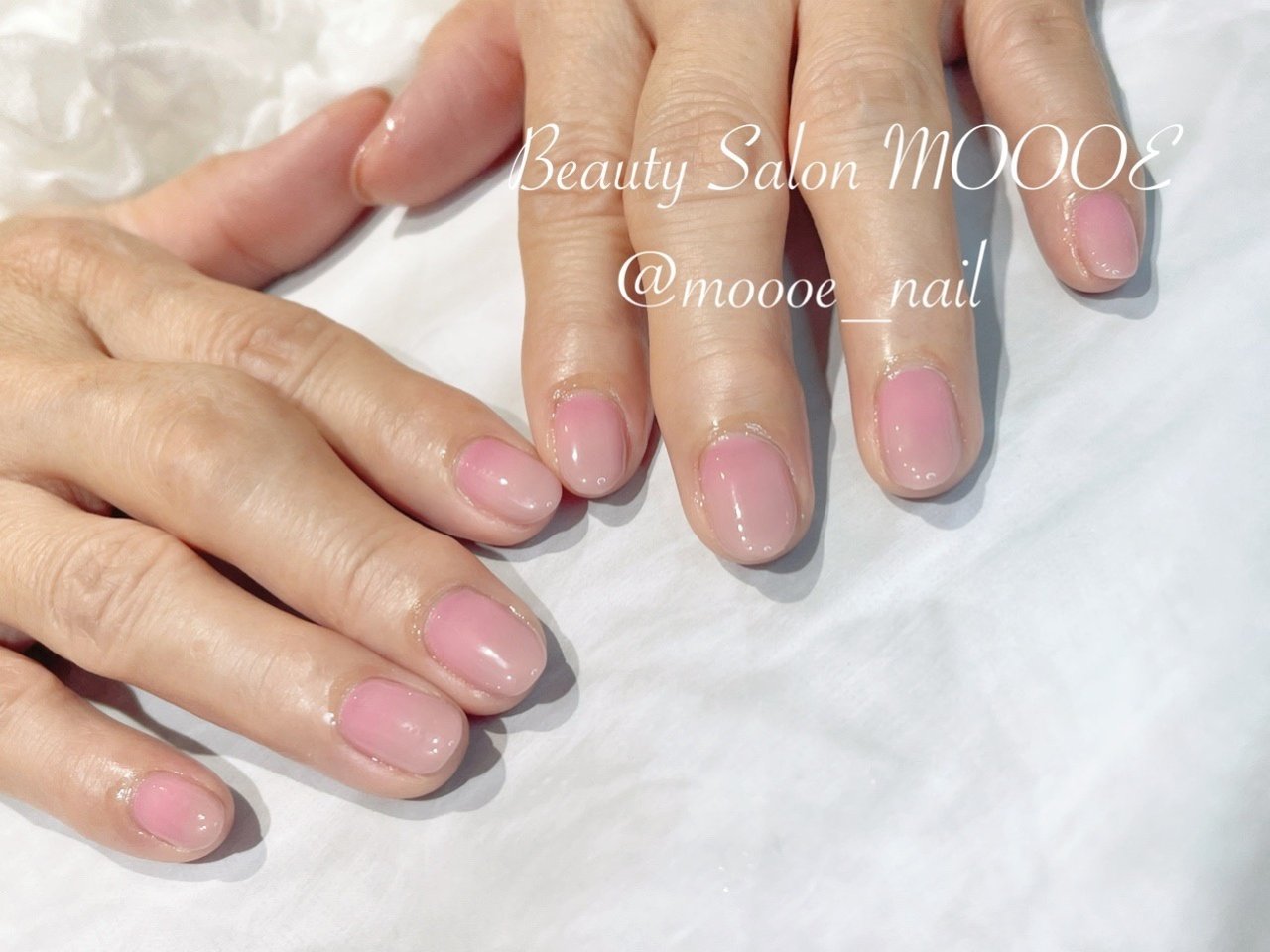 ハンド グラデーション ベージュ ピンク ジェルネイル Moooe Nailのネイルデザイン No ネイルブック