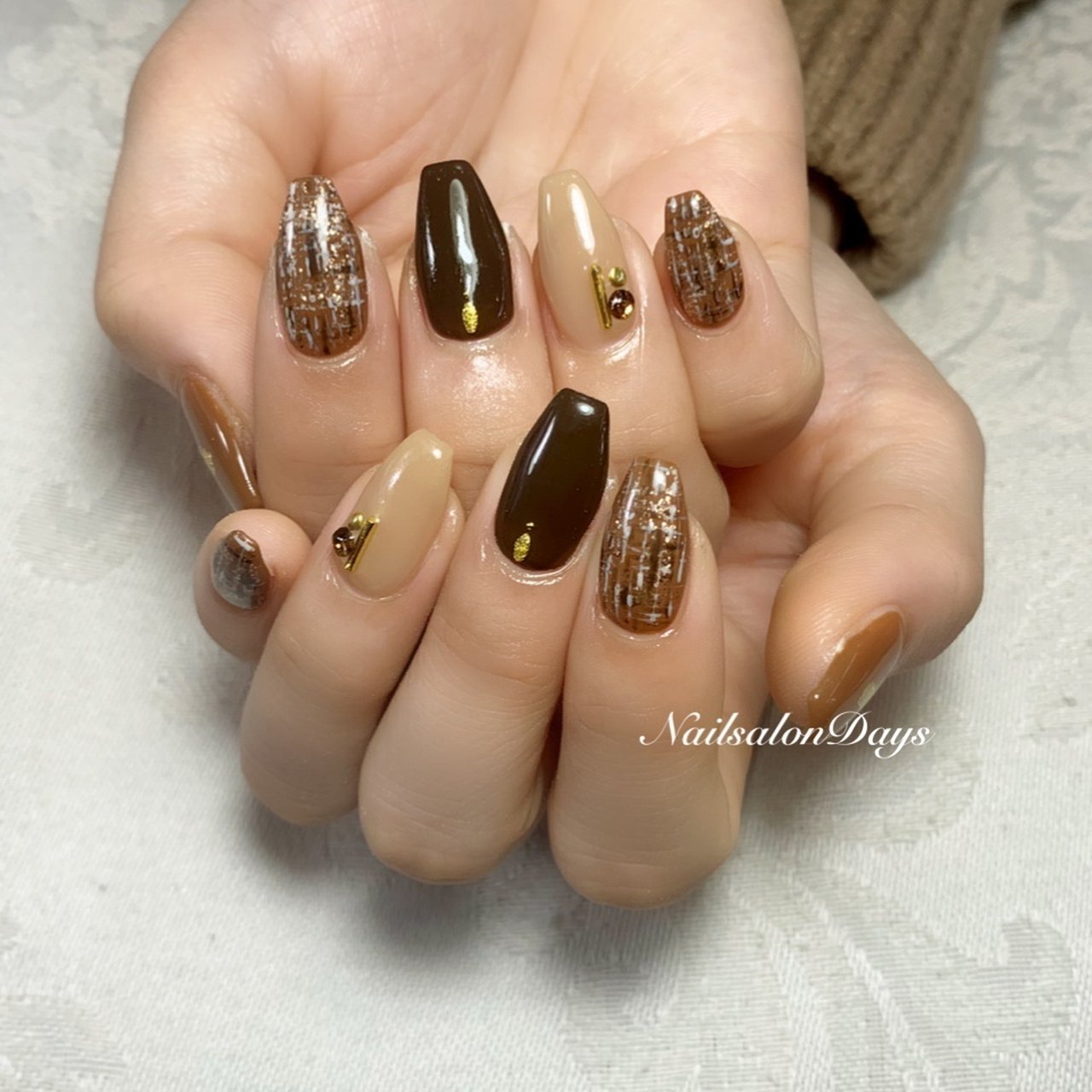 冬 バレンタイン 卒業式 女子会 ベージュ Nail Salon Daysのネイルデザイン No ネイルブック
