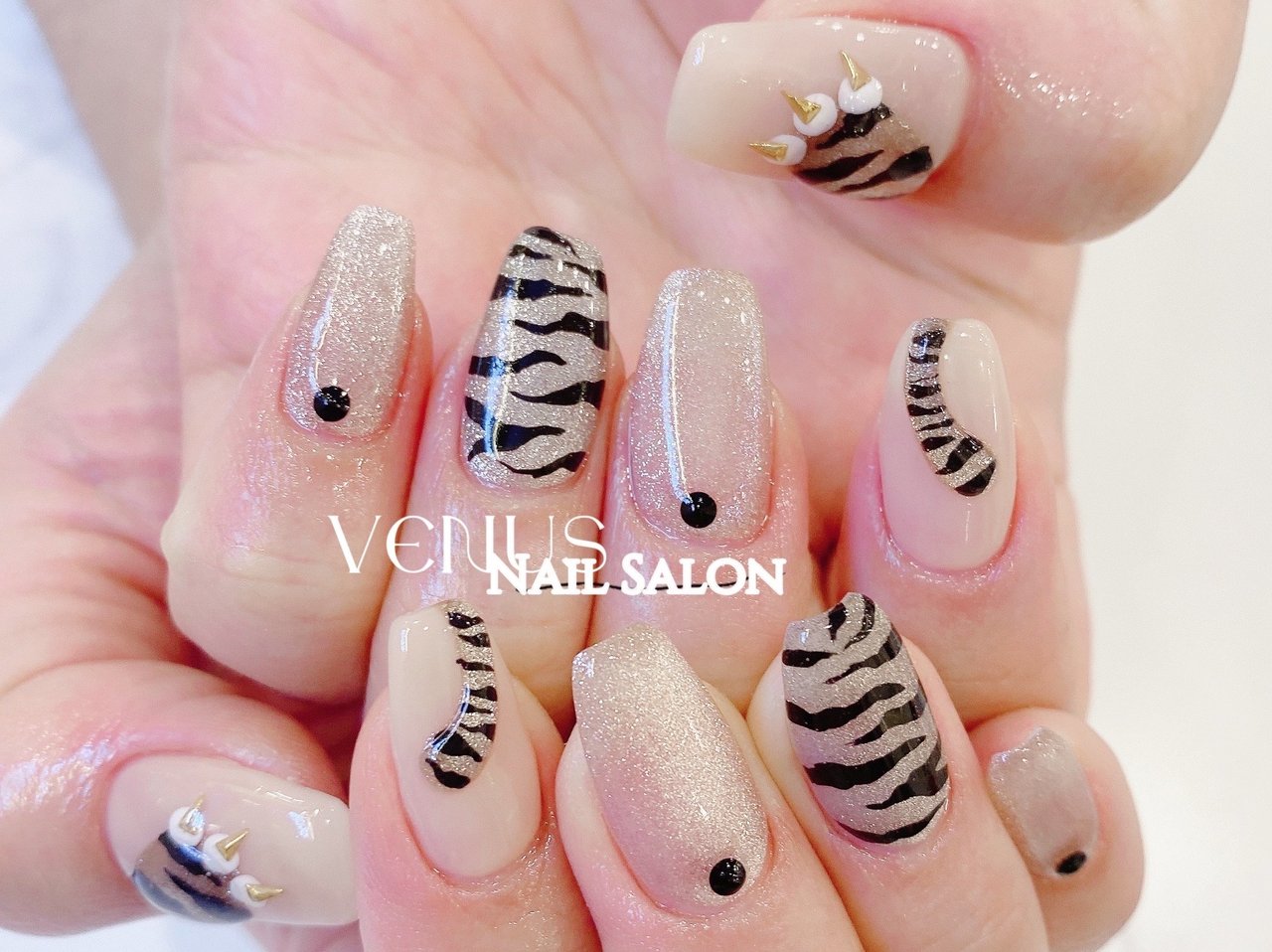 オールシーズン/ハンド/キャラクター/ロング/ベージュ - VENUS Nail