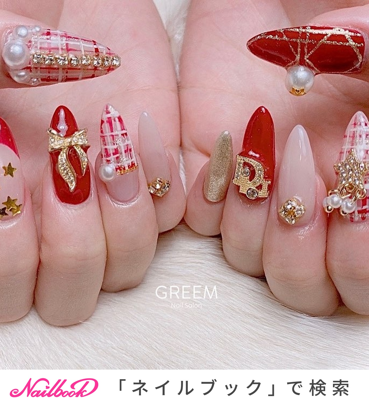 人気順｜レッド(赤)/#DIORネイルのネイルデザイン｜ネイルブック