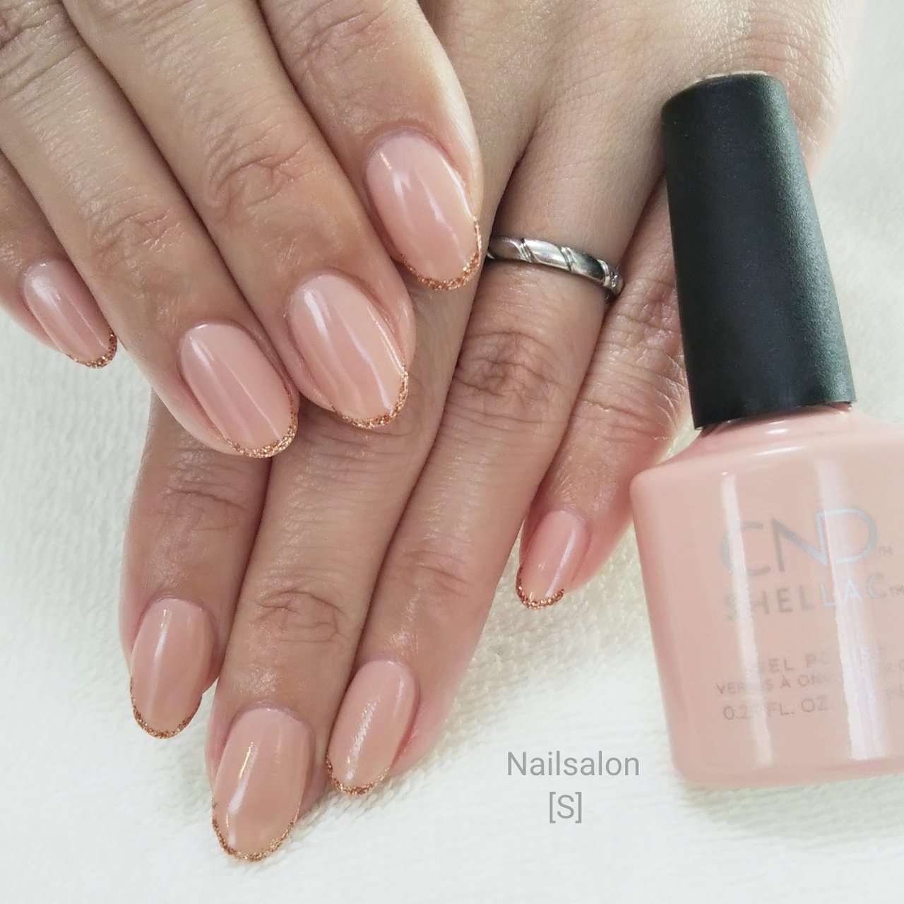 オールシーズン オフィス ハンド シンプル フレンチ シェラックネイル専門店 S のネイルデザイン No ネイルブック