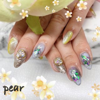 グレー ゴールド セルフネイルのネイルデザイン ネイルブック