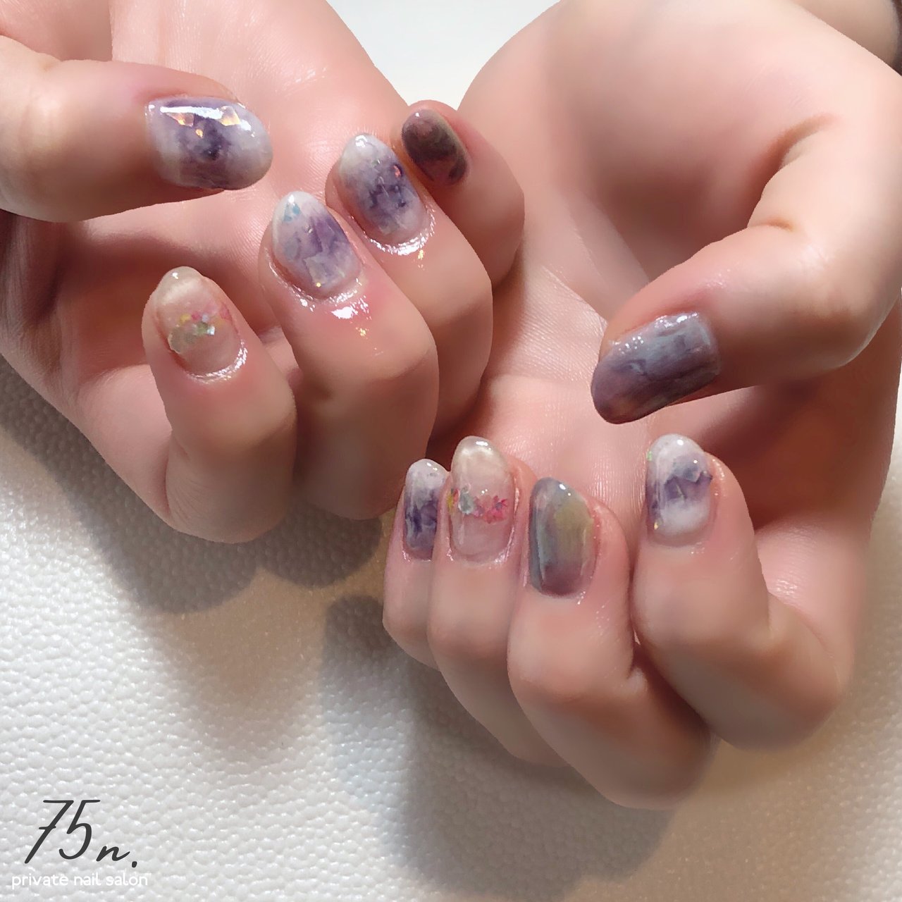 799円 ネイルチップ ターコイズ マーブル ♡A Nail♡ www