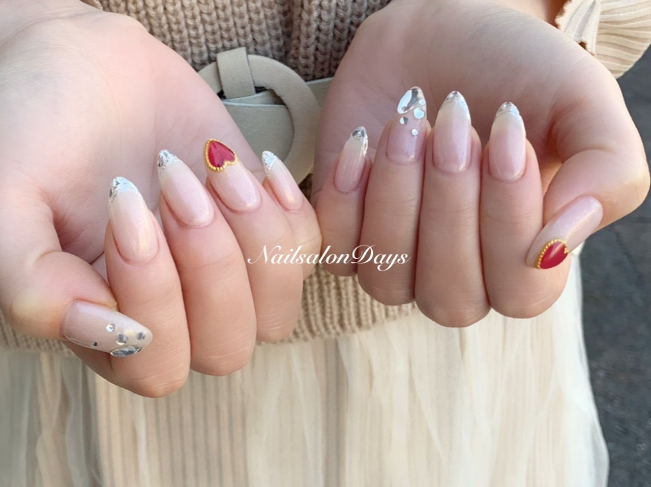 冬 バレンタイン 卒業式 ブライダル フレンチ Nail Salon Daysのネイルデザイン No ネイルブック