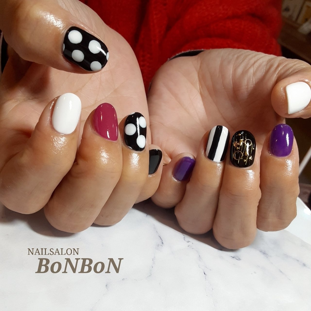 オールシーズン 浴衣 ライブ パーティー ハンド Nailsalon Bonbonのネイルデザイン No ネイルブック