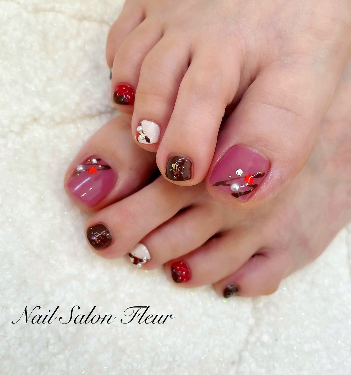 バレンタイン フット Y U K Iのネイルデザイン No ネイルブック