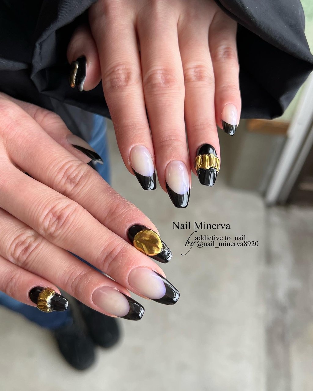 冬 ハンド フレンチ ミラー ロング ネイルサロン ミネルヴァのネイルデザイン No ネイルブック