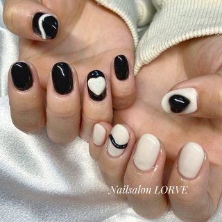白黒のネイルデザイン ネイルブック
