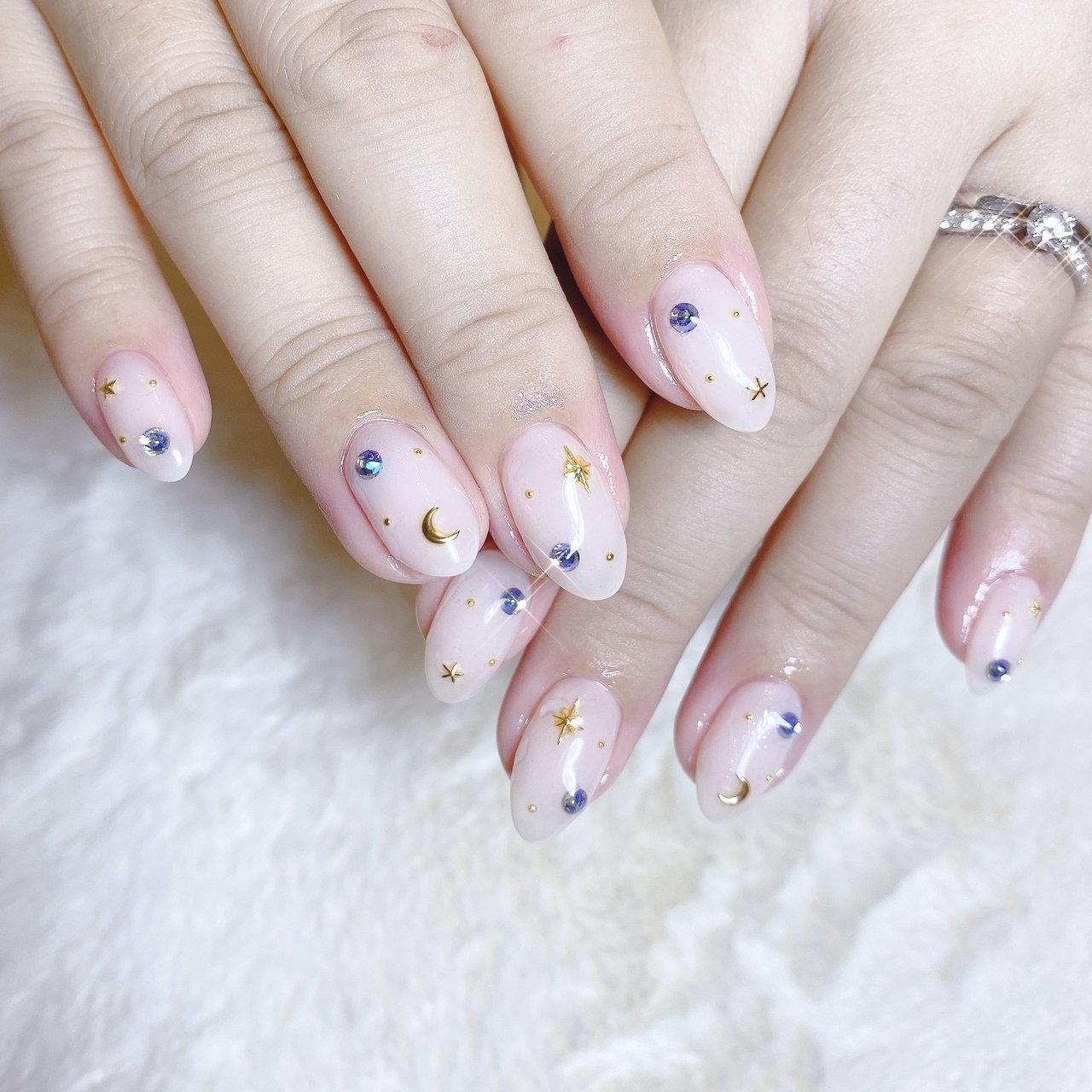 ハンド 星 ミディアム ピンク ジェルネイル Nail Z ネイルジー のネイルデザイン No ネイルブック