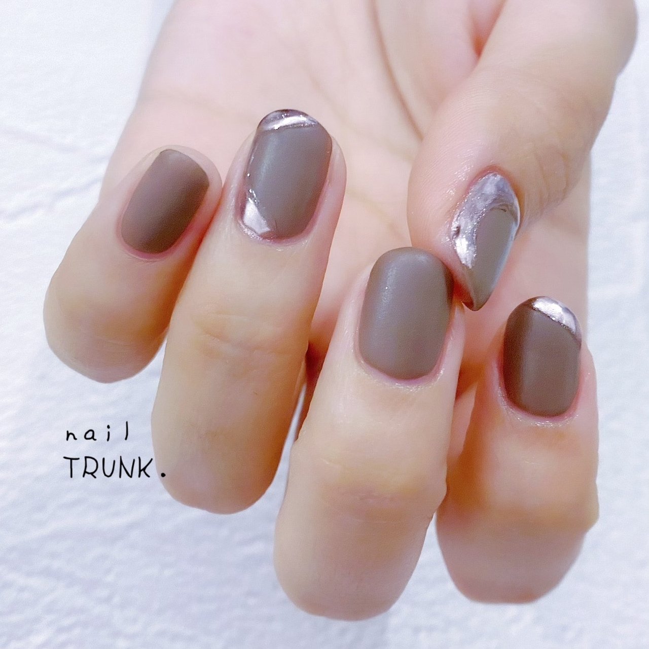 冬/ハンド/マット/ミラー/ピンク - nail_trunkのネイルデザイン[No 