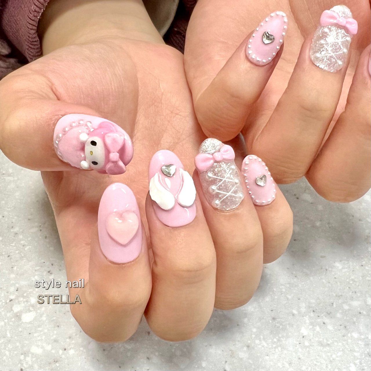 オールシーズン ハンド ワンカラー キャラクター 3d Style Nail Stellaのネイルデザイン No ネイルブック