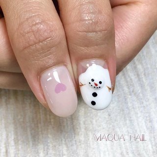 22年 新着順 溶けかけ雪だるまネイルのネイルデザイン ネイルブック