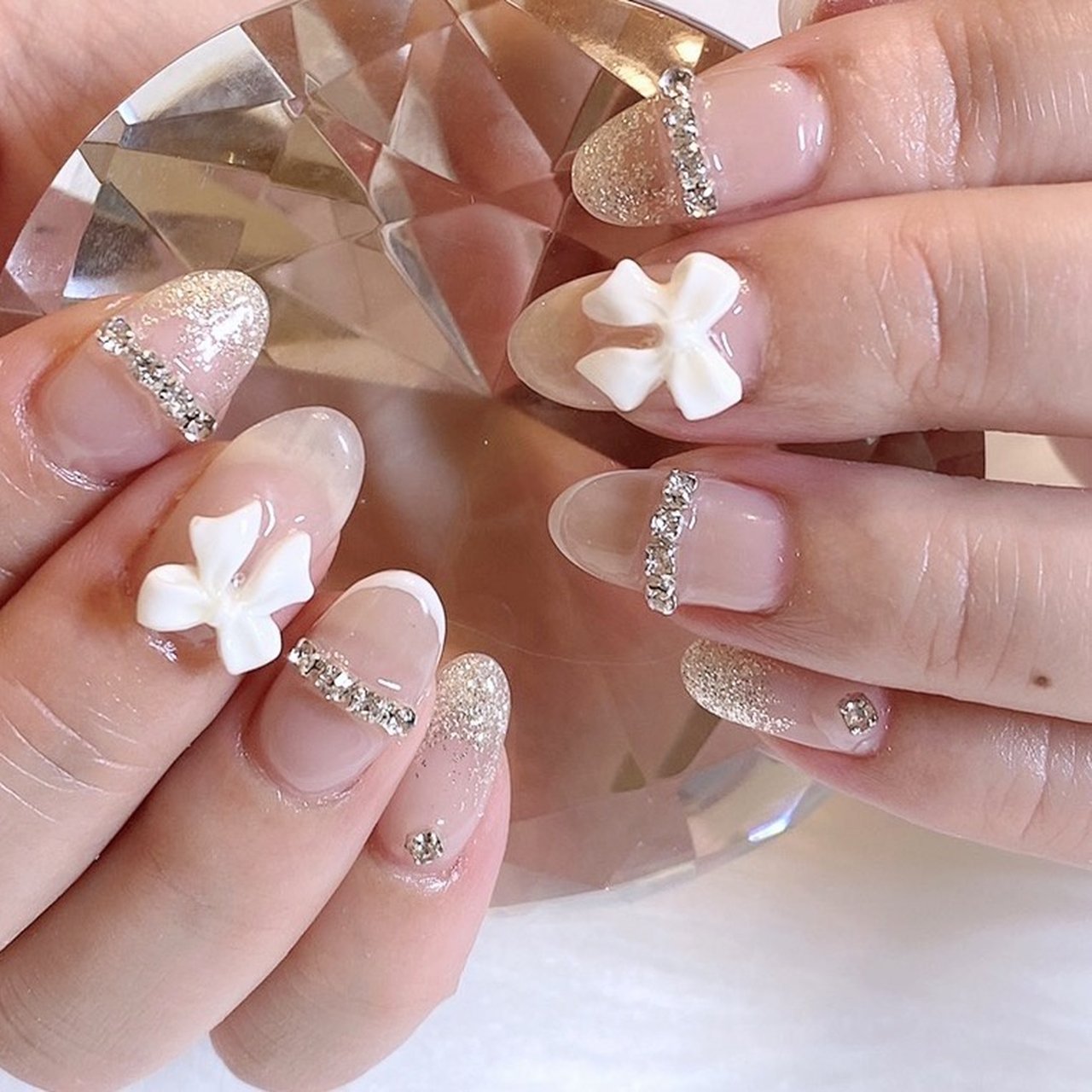 オールシーズン ハンド シンプル ミディアム ホワイト Nail Salon Meili 埼玉日進のネイルデザイン No ネイル ブック