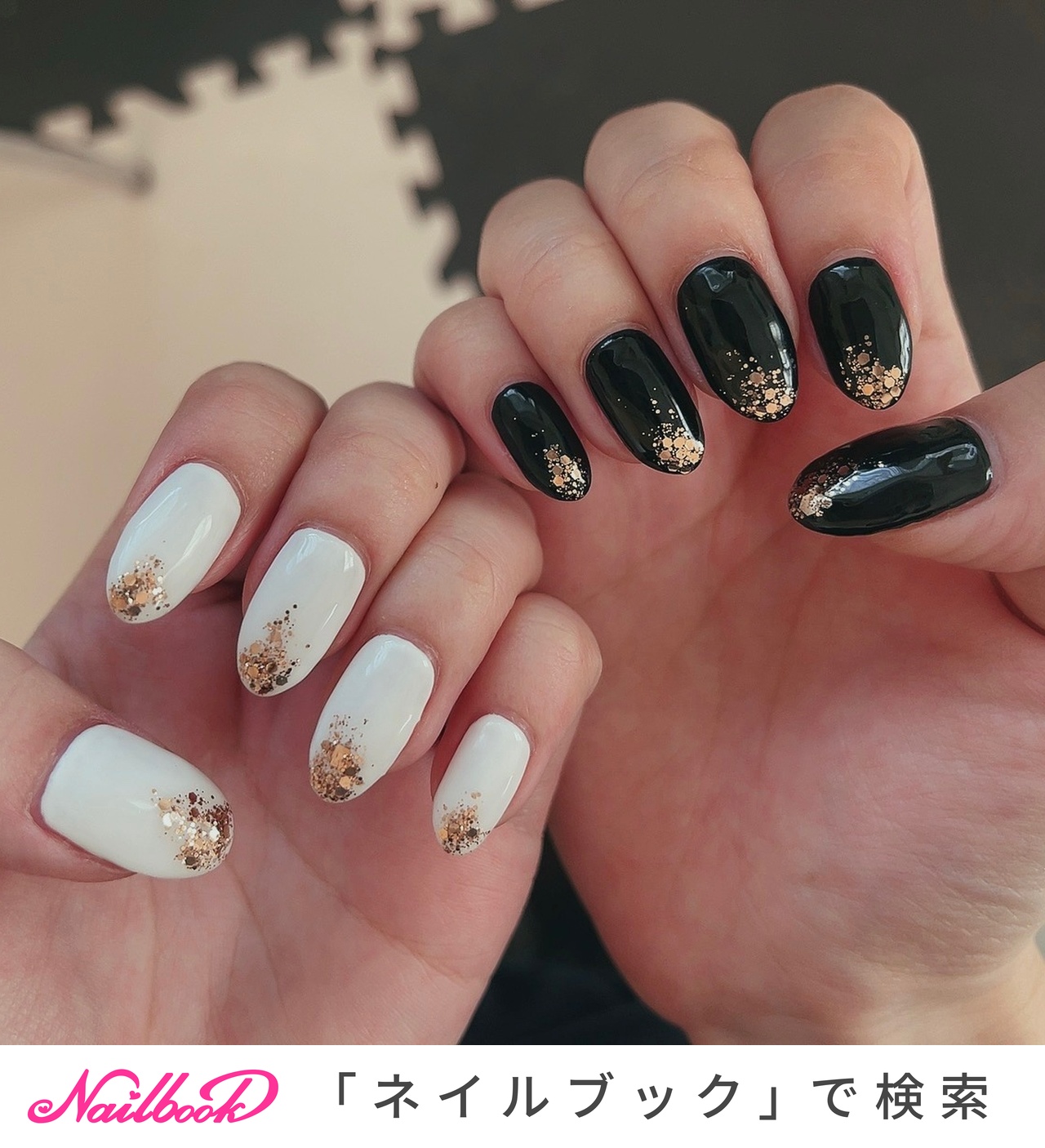 冬 ハンド シンプル ラメ ワンカラー 𝙼𝚒𝚜𝚊𝚔𝚒 のネイルデザイン No ネイルブック