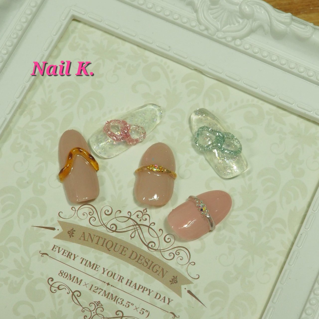 シンプル アニマル柄 ミラー ピンク ゴールド Nail K のネイルデザイン No ネイルブック