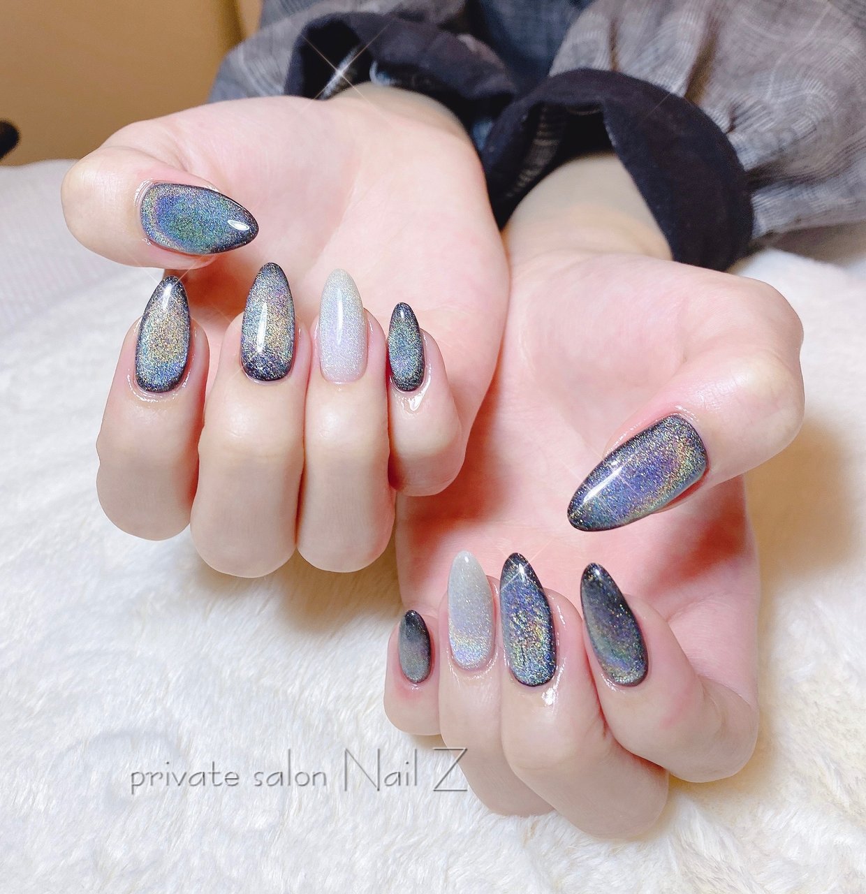 ハンド ワンカラー マグネット ユニコーン ロング Nail Z ネイルジー のネイルデザイン No ネイルブック