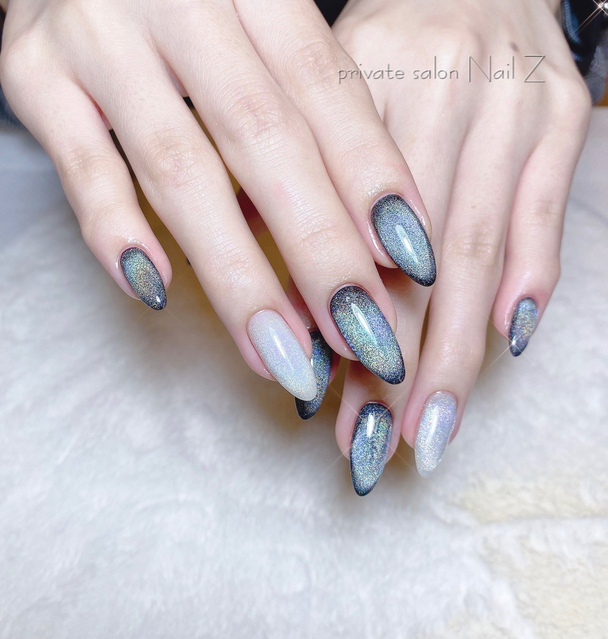 ハンド ワンカラー マグネット ユニコーン ロング Nail Z ネイルジー のネイルデザイン No ネイルブック