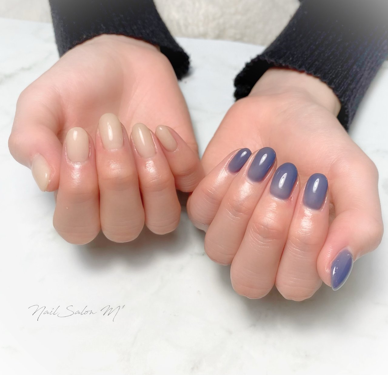 冬 オールシーズン オフィス ハンド ワンカラー Nailsalon Mのネイルデザイン No ネイルブック