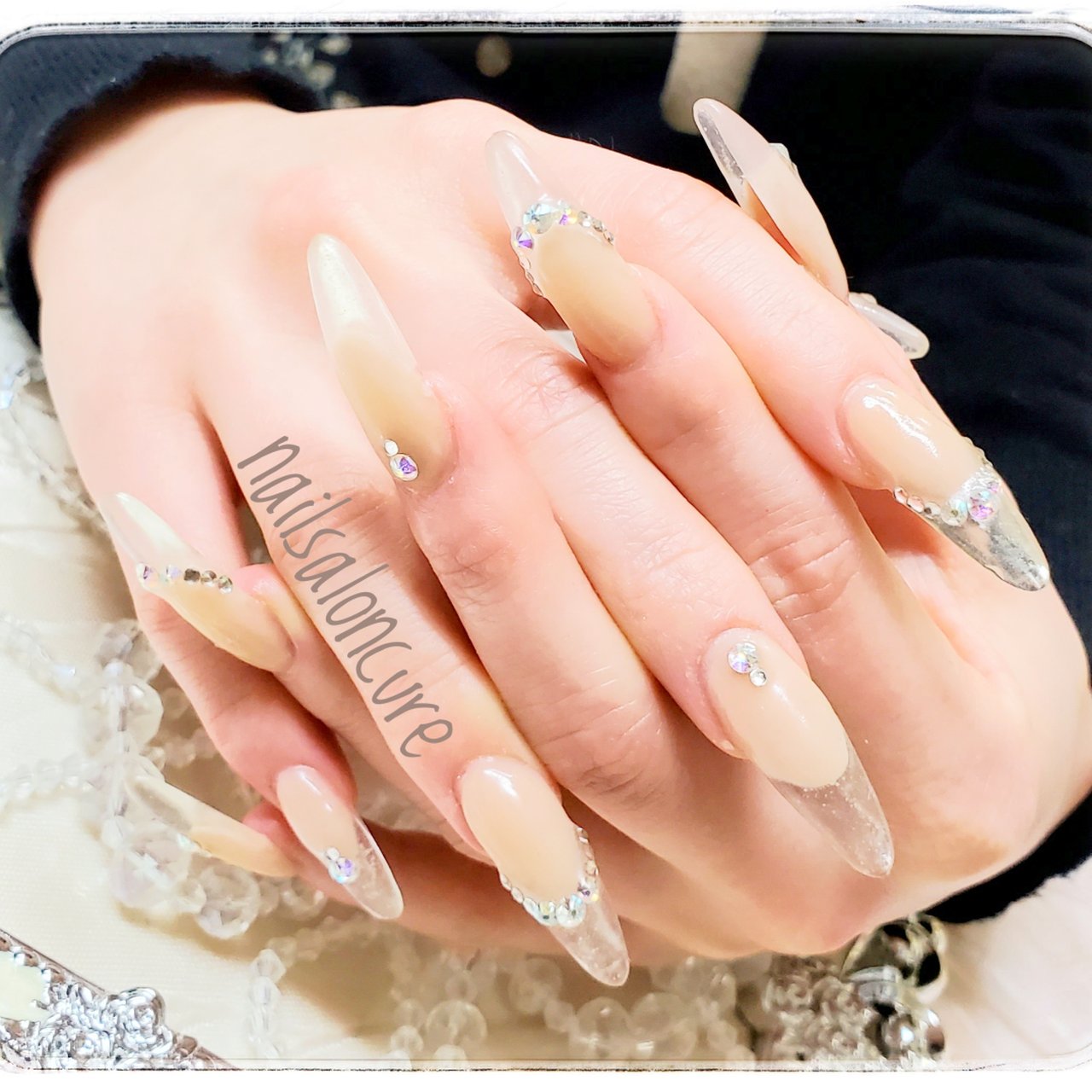 ブライダル パーティー ハンド シンプル フレンチ Nailsaloncureのネイルデザイン No ネイルブック