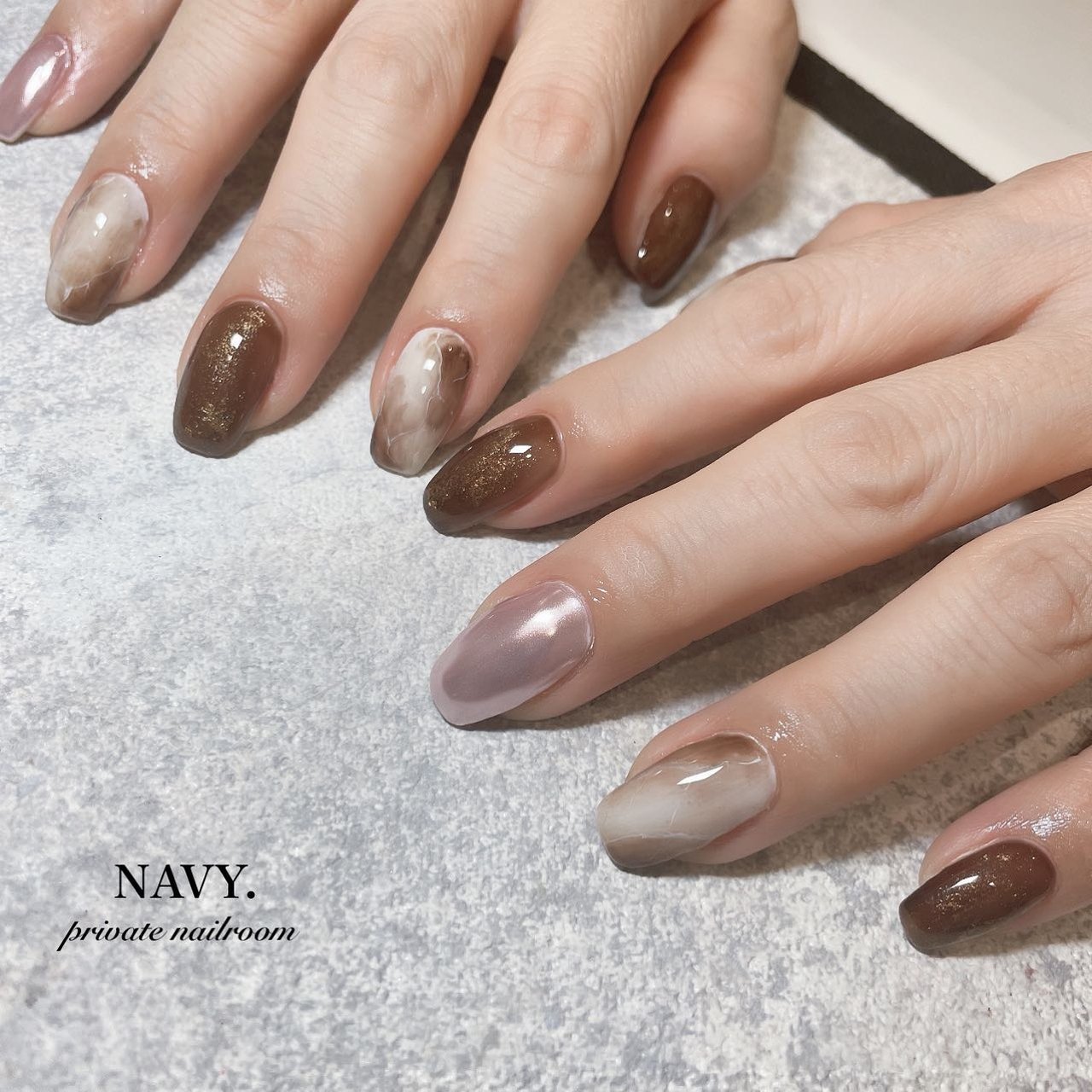 ニュアンス Navy ネイビー のネイルデザイン No ネイルブック