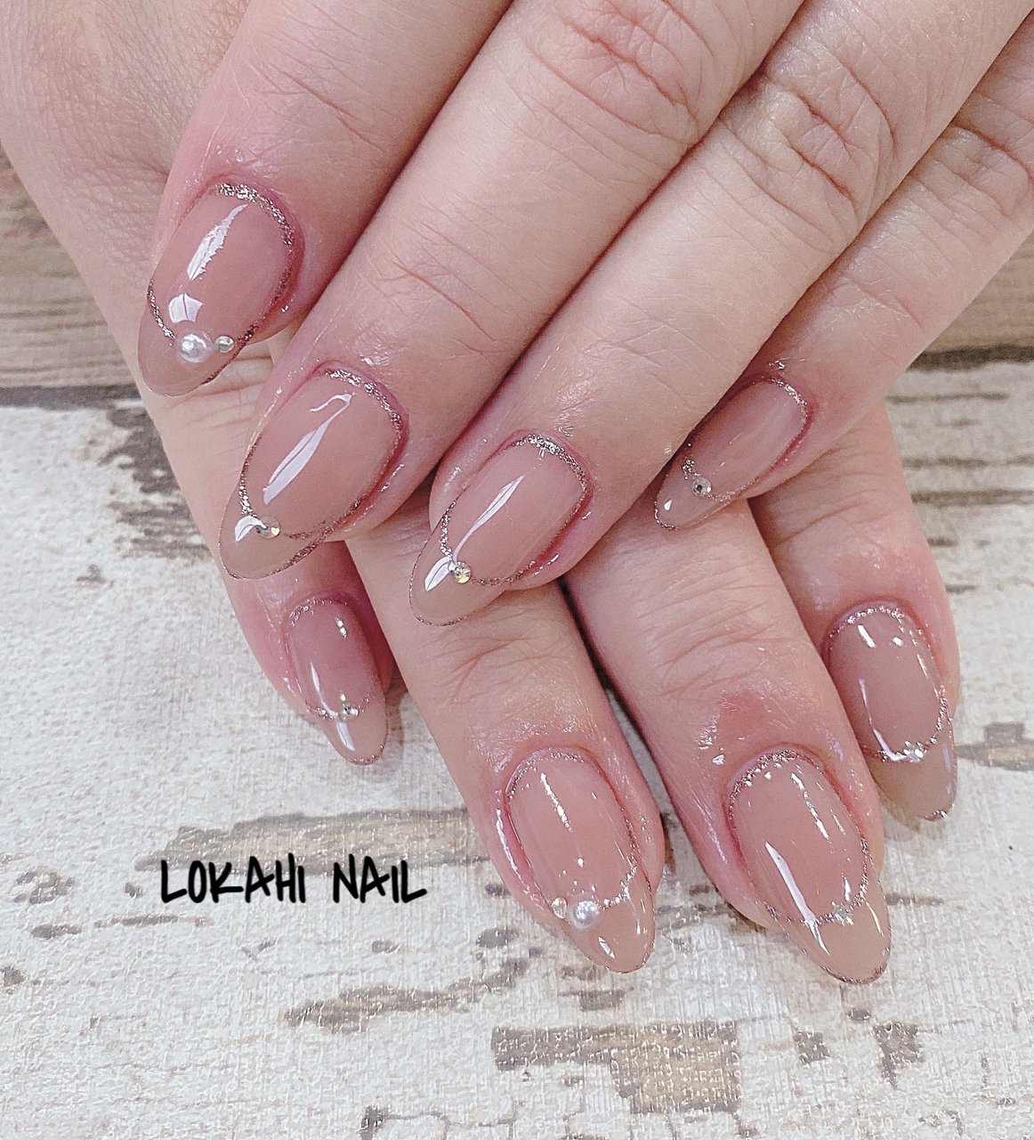 オールシーズン ハンド シンプル ミディアム ピンク Lokahi Nail ロカヒネイルのネイルデザイン No ネイルブック