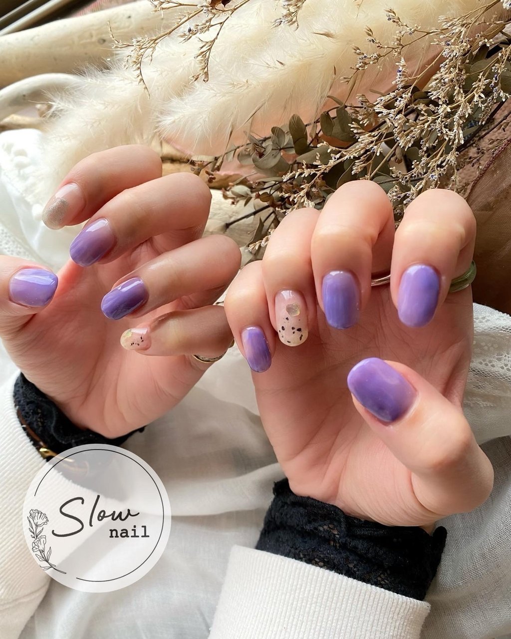 オールシーズン ハンド シンプル ショート ジェルネイル Slow Nailのネイルデザイン No ネイルブック