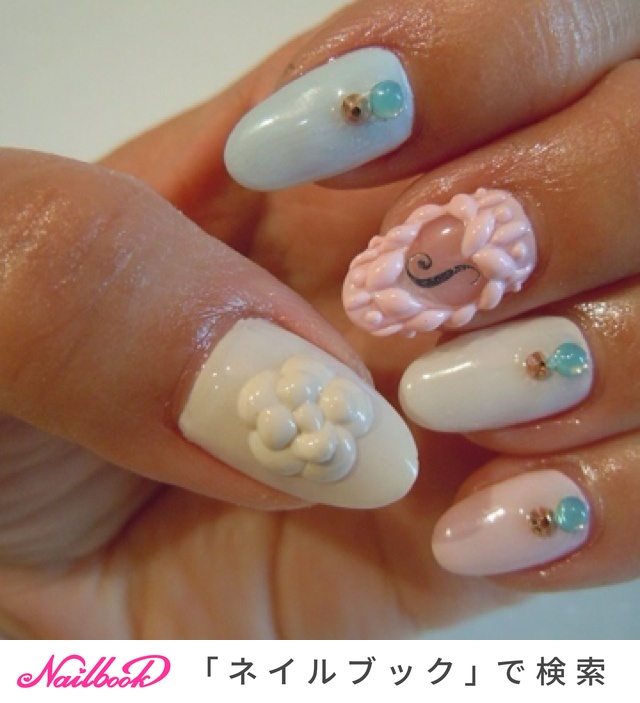 春 ニット パステル ジェル セルフネイル Hokulaninailのネイルデザイン No ネイルブック