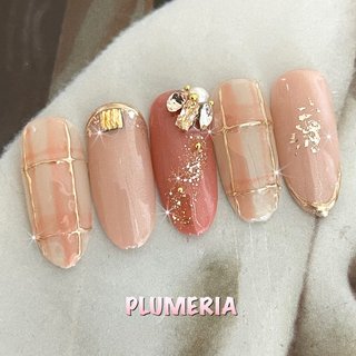 チェック ブルベのネイルデザイン ネイルブック