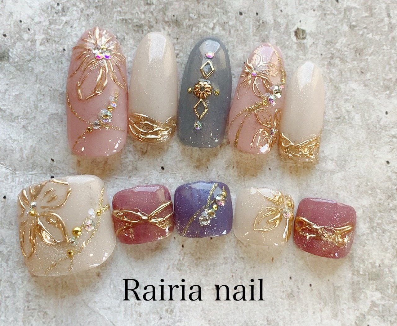 オールシーズン 旅行 浴衣 デート ハンド Rairia Nailのネイルデザイン No ネイルブック