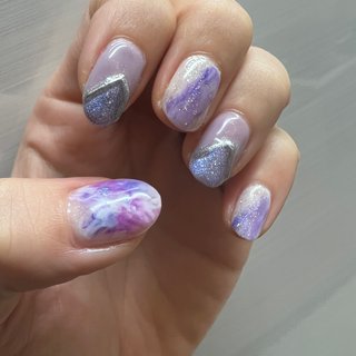 アメジストのネイルデザイン ネイルブック