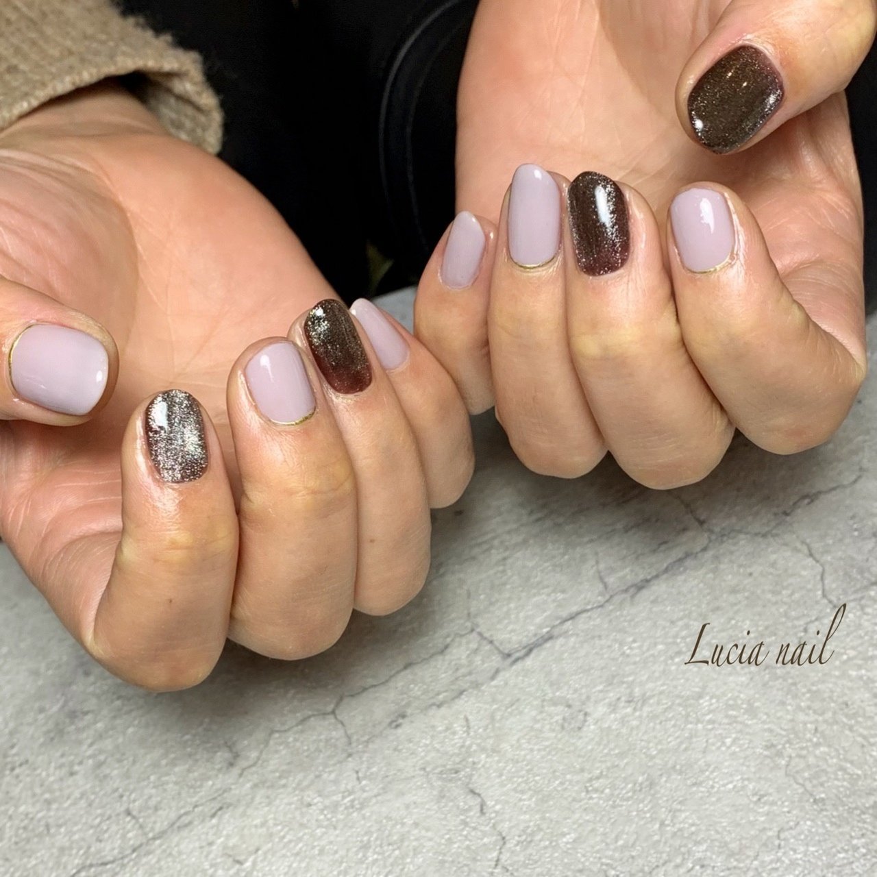 オールシーズン バレンタイン オフィス 女子会 ハンド Lucia Nailのネイルデザイン No ネイルブック