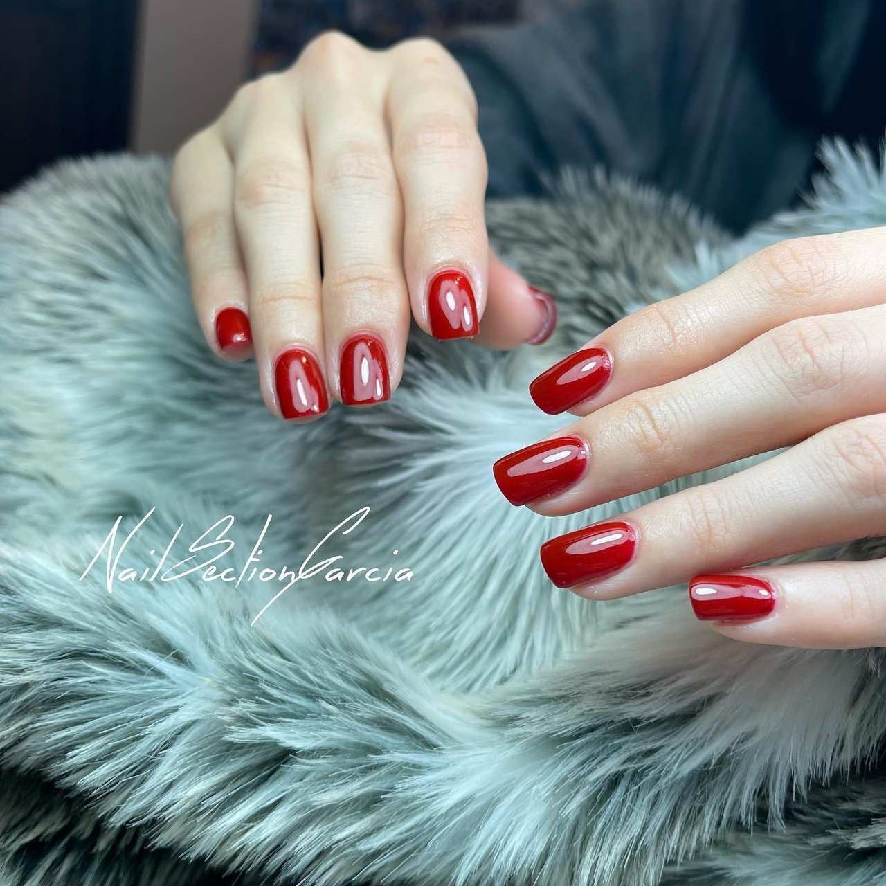 ハンド ワンカラー ショート レッド ボルドー Nailsectiongarciaのネイルデザイン No ネイルブック